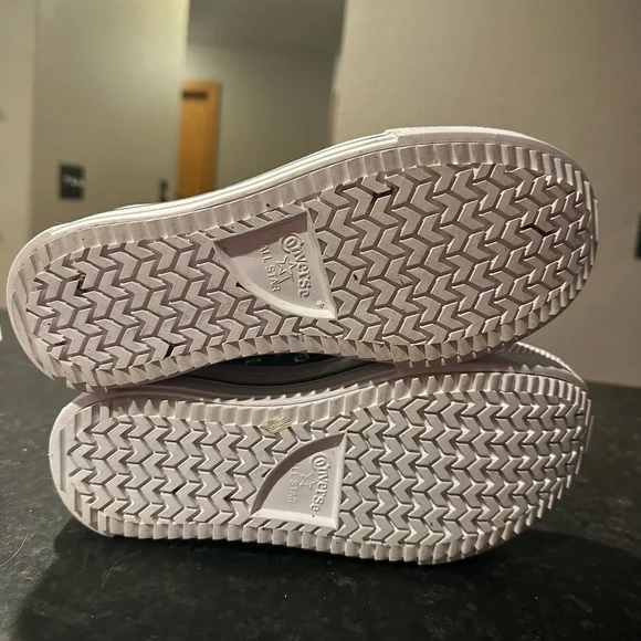 Converse Women's Black & White Plaid High-Top Platform Sneakers - Picture 5 of 8